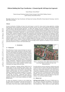Efficient Building Roof Type Classification: A Domain-Specific Self-Supervised Approach