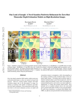 One Look is Enough: A Novel Seamless Patchwise Refinement for Zero-Shot Monocular Depth Estimation Models on High-Resolution Images