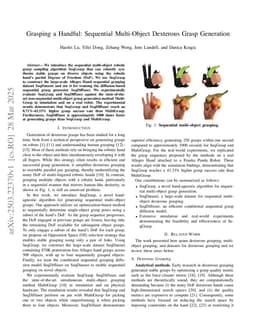 Grasping a Handful: Sequential Multi-Object Dexterous Grasp Generation