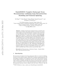 EndoLRMGS: Complete Endoscopic Scene Reconstruction combining Large Reconstruction Modelling and Gaussian Splatting