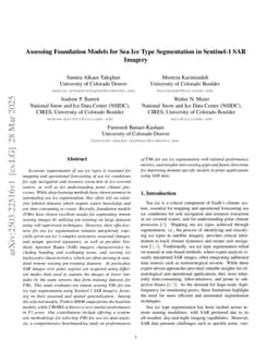 Assessing Foundation Models for Sea Ice Type Segmentation in Sentinel-1 SAR Imagery