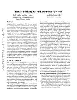 Benchmarking Ultra-Low-Power $μ$NPUs