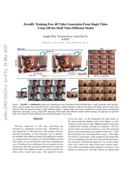 Zero4D: Training-Free 4D Video Generation From Single Video Using Off-the-Shelf Video Diffusion Model