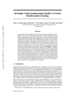 Q-Insight: Understanding Image Quality via Visual Reinforcement Learning