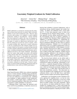 Uncertainty Weighted Gradients for Model Calibration