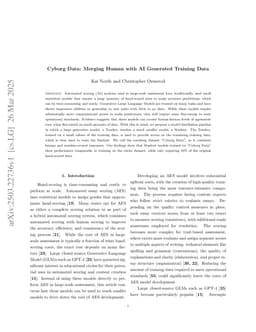 Cyborg Data: Merging Human with AI Generated Training Data