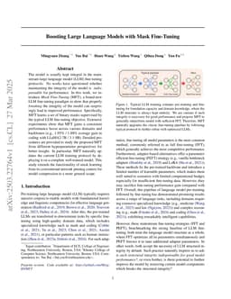 Boosting Large Language Models with Mask Fine-Tuning