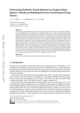 Generating Synthetic Oracle Datasets to Analyze Noise Impact: A Study on Building Function Classification Using Tweets