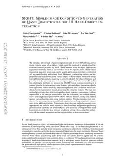 SIGHT: Single-Image Conditioned Generation of Hand Trajectories for Hand-Object Interaction