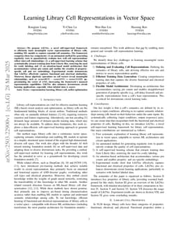 Learning Library Cell Representations in Vector Space