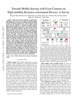 Towards Mobile Sensing with Event Cameras on High-agility Resource-constrained Devices: A Survey