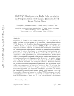 MNT-TNN: Spatiotemporal Traffic Data Imputation via Compact Multimode Nonlinear Transform-based Tensor Nuclear Norm