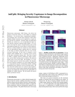 indiSplit: Bringing Severity Cognizance to Image Decomposition in Fluorescence Microscopy