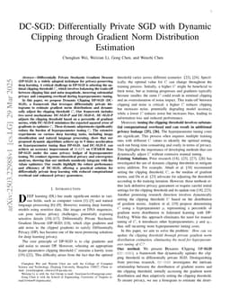 DC-SGD: Differentially Private SGD with Dynamic Clipping through Gradient Norm Distribution Estimation