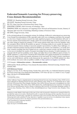 Federated Semantic Learning for Privacy-preserving Cross-domain Recommendation