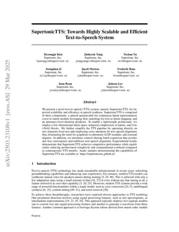 SupertonicTTS: Towards Highly Scalable and Efficient Text-to-Speech System