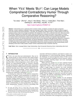 When 'YES' Meets 'BUT': Can Large Models Comprehend Contradictory Humor Through Comparative Reasoning?
