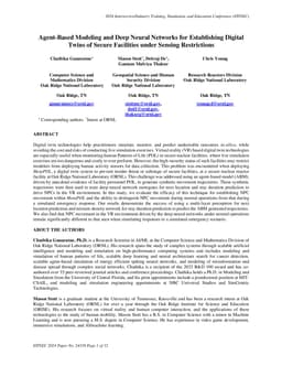 Agent-Based Modeling and Deep Neural Networks for Establishing Digital Twins of Secure Facilities under Sensing Restrictions