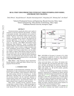 Real-time Video Prediction With Fast Video Interpolation Model and Prediction Training