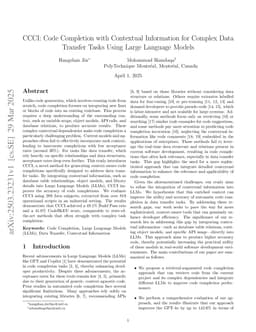 CCCI: Code Completion with Contextual Information for Complex Data Transfer Tasks Using Large Language Models