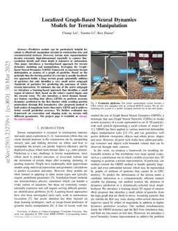 Localized Graph-Based Neural Dynamics Models for Terrain Manipulation