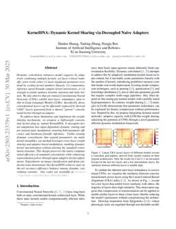 KernelDNA: Dynamic Kernel Sharing via Decoupled Naive Adapters