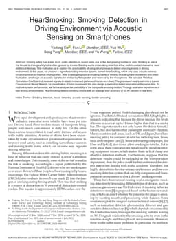 HearSmoking: Smoking Detection in Driving Environment via Acoustic Sensing on Smartphones