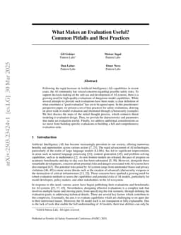 What Makes an Evaluation Useful? Common Pitfalls and Best Practices