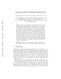 Accelerated Stein Variational Gradient Flow