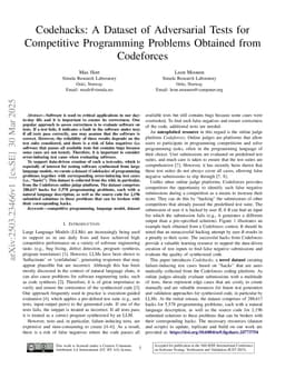 Codehacks: A Dataset of Adversarial Tests for Competitive Programming Problems Obtained from Codeforces