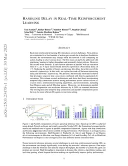 Handling Delay in Real-Time Reinforcement Learning