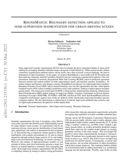 BoundMatch: Boundary detection applied to semi-supervised segmentation for urban-driving scenes