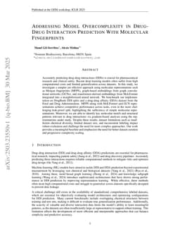Addressing Model Overcomplexity in Drug-Drug Interaction Prediction With Molecular Fingerprints