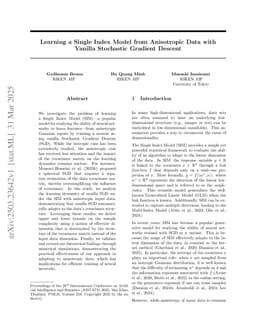 Learning a Single Index Model from Anisotropic Data with vanilla Stochastic Gradient Descent
