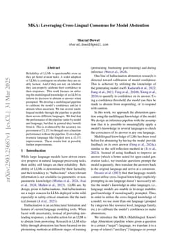 MKA: Leveraging Cross-Lingual Consensus for Model Abstention