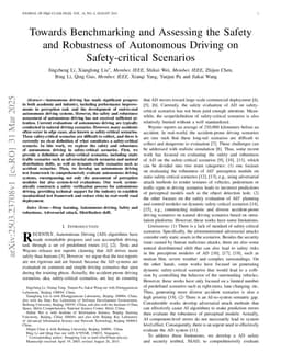 Towards Benchmarking and Assessing the Safety and Robustness of Autonomous Driving on Safety-critical Scenarios