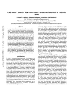 GNN-Based Candidate Node Predictor for Influence Maximization in Temporal Graphs