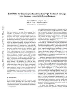 KOFFVQA: An Objectively Evaluated Free-form VQA Benchmark for Large Vision-Language Models in the Korean Language