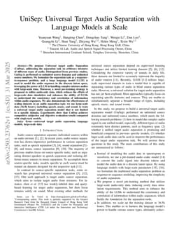 UniSep: Universal Target Audio Separation with Language Models at Scale