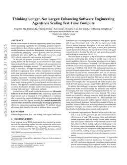 Thinking Longer, Not Larger: Enhancing Software Engineering Agents via Scaling Test-Time Compute