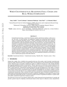 When Counterfactual Reasoning Fails: Chaos and Real-World Complexity