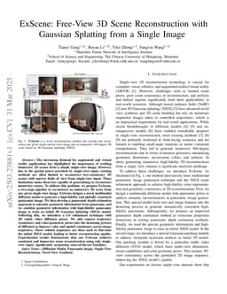 ExScene: Free-View 3D Scene Reconstruction with Gaussian Splatting from a Single Image