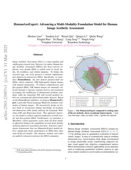 HumanAesExpert: Advancing a Multi-Modality Foundation Model for Human Image Aesthetic Assessment