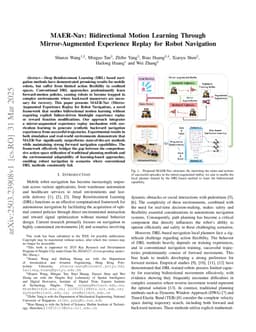 MAER-Nav: Bidirectional Motion Learning Through Mirror-Augmented Experience Replay for Robot Navigation