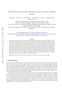 Model Hemorrhage and the Robustness Limits of Large Language Models