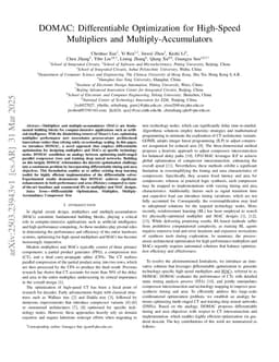 DOMAC: Differentiable Optimization for High-Speed Multipliers and Multiply-Accumulators