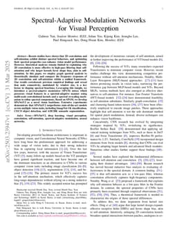 Spectral-Adaptive Modulation Networks for Visual Perception