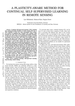 A Plasticity-Aware Method for Continual Self-Supervised Learning in Remote Sensing