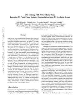 Pre-training with 3D Synthetic Data: Learning 3D Point Cloud Instance Segmentation from 3D Synthetic Scenes