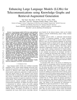 Enhancing Large Language Models (LLMs) for Telecommunications using Knowledge Graphs and Retrieval-Augmented Generation
